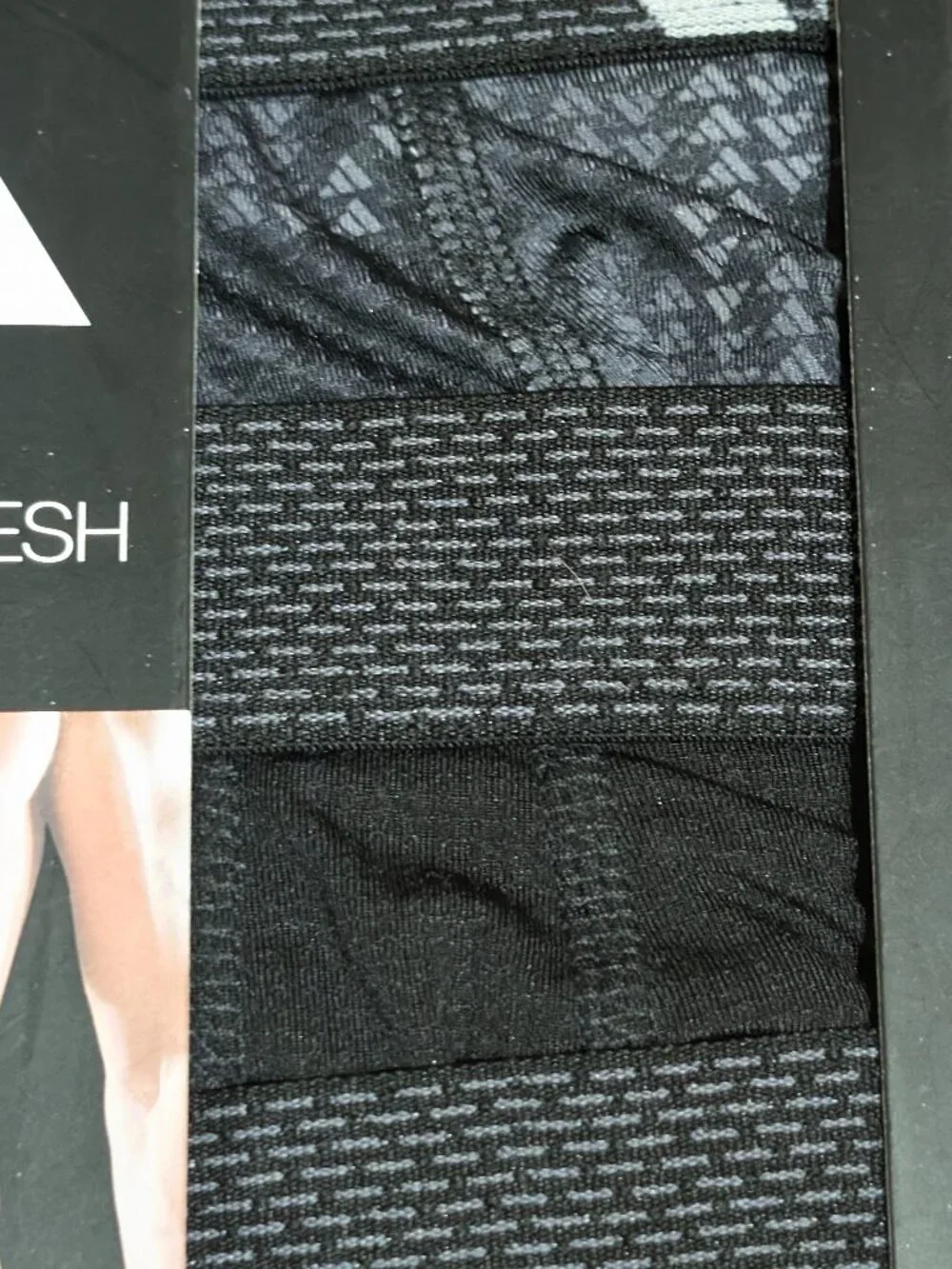 🩲NIB Adidas Men's Performance Mesh Boxer Briefs 3-Pack - XXL (44-46) Black/Gray